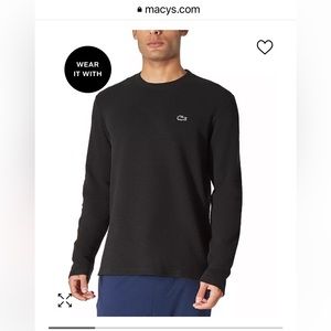 Mens lacoste thermal shirt XL new